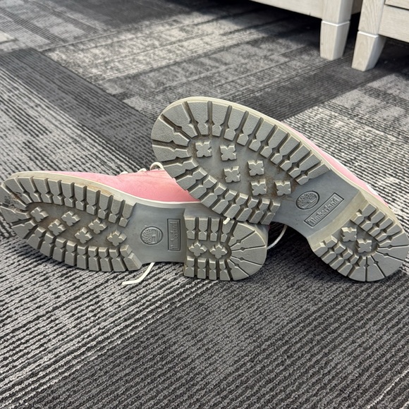 Vintage 2000’s Pink Leather Timberland Boots Women size 9.5 - Picture 6 of 7